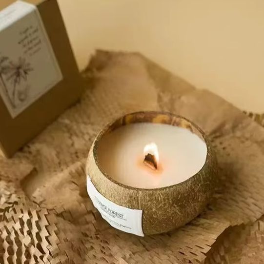 Plant Parenting - Natürliche Kokosnussschalen-Duftkerze, Aromatherapie-Kerze mit ätherischen Ölen