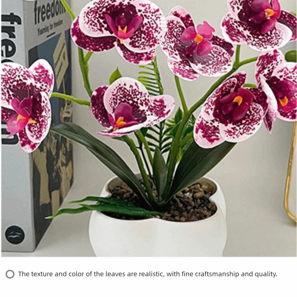 Orchid Phalaenopsis - Multi-Bloom Künstliche Schmetterlingsorchidee DIY Kunstblumen Künstliche