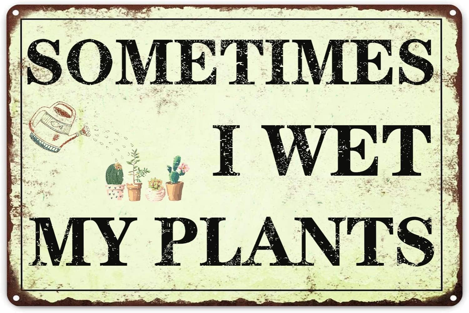 Plant Parenting - Lustiges Gartendeko-Schild „Manchmal tasse ich meine