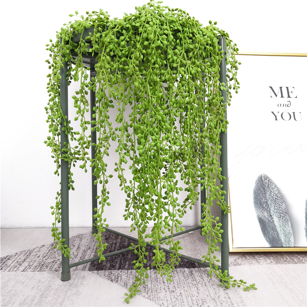 String Of Pearls Plant - Künstliche Pflanzenreben, Wandbehang, Rattanblätter, Zweige, Outdoor,